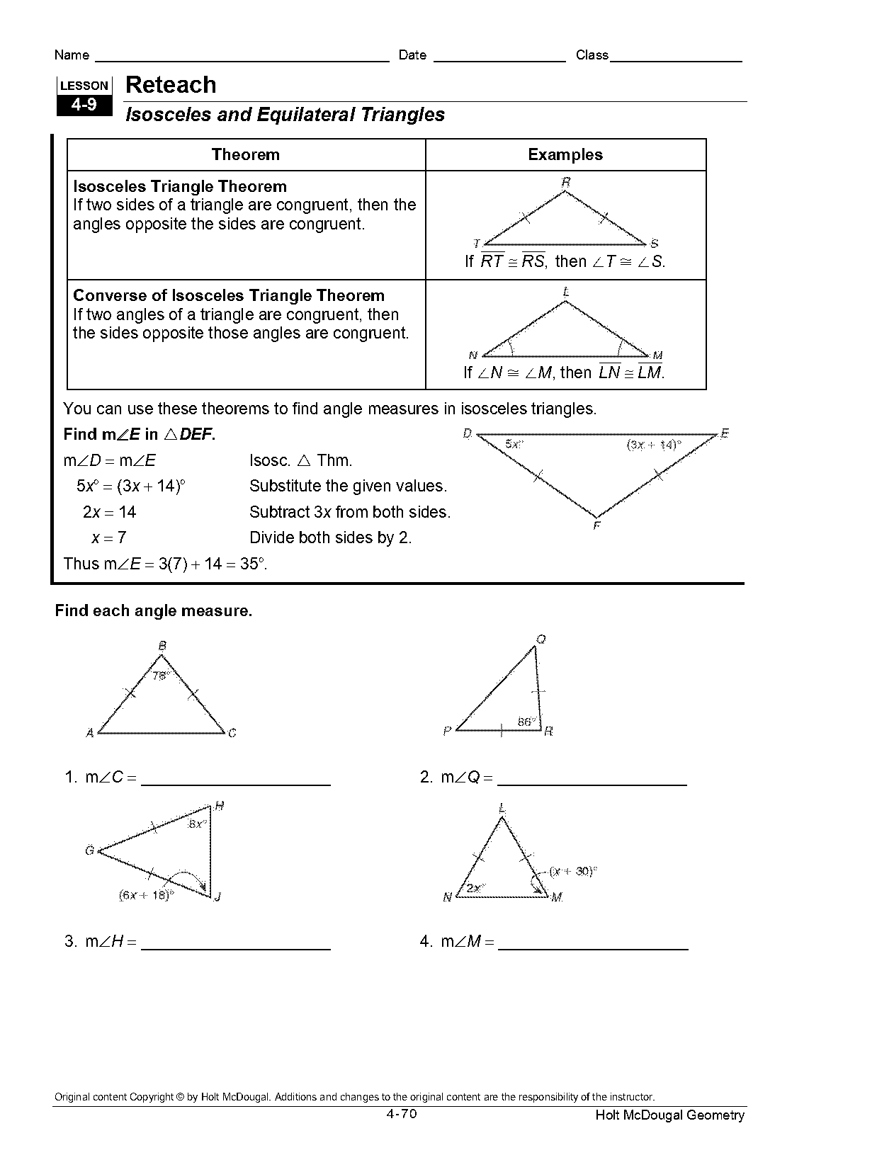 equilateral triangle and equiangular pdf worksheet